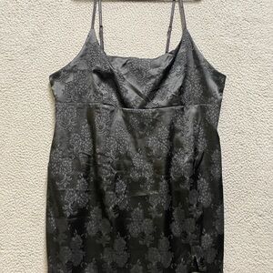 Women's Notch Slip Dress - Wild Fable Black Floral Size 1X New